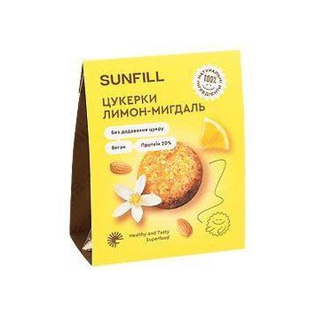 Цукерки з протеїном &laquo;Лимон-Мигдаль&raquo; Sunfill, 73 г 4889 фото