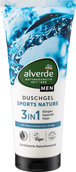 Чоловічий гель для душу Sport Nature 3 в 1 Alverde, 200 ml 495 фото