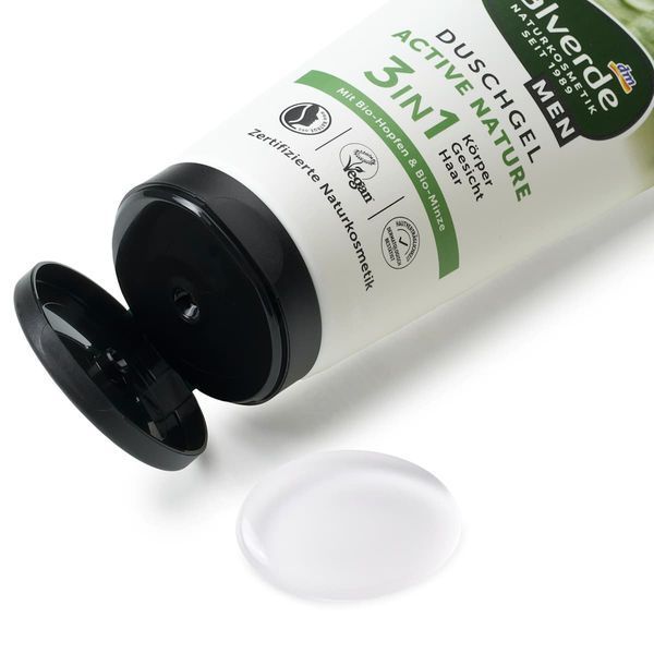 Чоловічий гель для душу Active Nature 3 в 1 Alverde, 200 ml 494 фото
