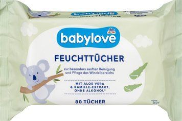 Вологі серветки для дітей Babylove, 80 шт 1818 фото