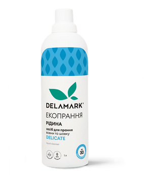 З-б д/прання рідк безфосф концентрат Delicate 1л DeLaMark 273 фото