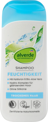 Шампунь зволожуючий з гіалуроновою кислотою та алое вера Alverde, 200 ml 1474 фото
