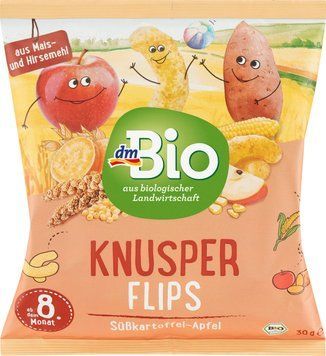 Дитячі хрусткі фліпси з бататом і яблуком з 8 місяців Bio, 30 g 2020 фото