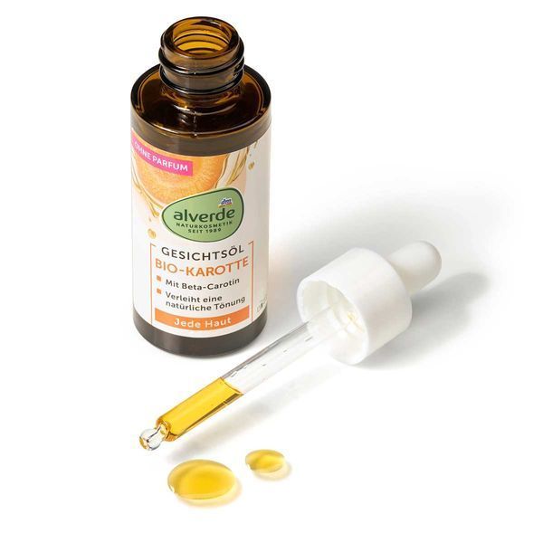 Органічна олія для обличчя з екстрактом моркви Alverde, 30 ml 4584 фото