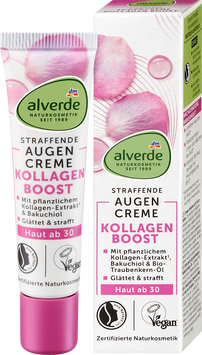 Зміцнювальний крем для шкіри навколо очей Collagen Boost Alverde, 15 ml 4585 фото