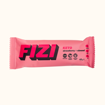 Протеїновий батончик KETO Protein полуниця та миндаль ТМ Fizi, 45 г 4410 фото