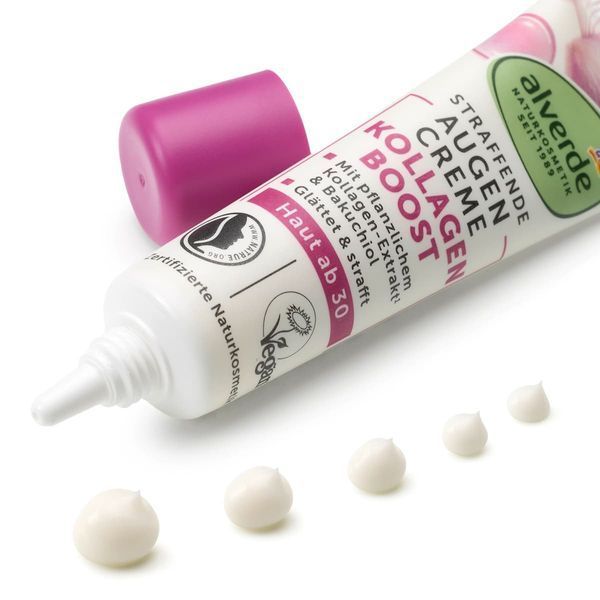 Зміцнювальний крем для шкіри навколо очей Collagen Boost Alverde, 15 ml 4585 фото