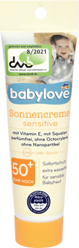 Дитячий сонцезахисний ultra sensitive SPF 50+ Babylove, 30 ml 1821 фото