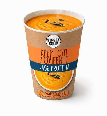 Суп-крем сочевичний у стакані, Street Soup, 50 г 1-3267 фото