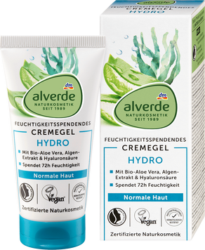 Крем-гель Aqua 24H з гіалуроновою кислотою та морськими водоростями Alverde, 50 ml 442 фото