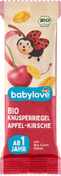 Яблучно-вишневий хрусткий батончик з 1 року Babylove, 25 g 1883 фото