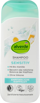 Шампунь для чутливої шкіри голови органічна ромашка Alverde, 200 ml 1494 фото