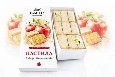 Пастила &laquo;Яблучно-білкова без цукру&raquo; Familia,100 г 4739 фото