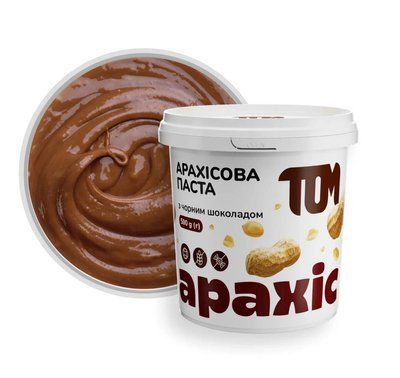 Арахісова паста з чорним шоколадом ТОМ, 500 г 4425 фото