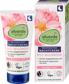 Нічний крем з дикою трояндою Alverde, 50 ml 479 фото