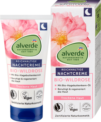 Нічний крем з дикою трояндою Alverde, 50 ml 479 фото