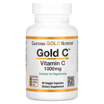 Харчова добавка California Gold Nutrition Vitamin C, 1000 мг, 60 капсул 1464 фото
