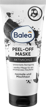 Маска для обличчя, що знімається, з активованим вугіллям Balea, 100 ml 4439 фото