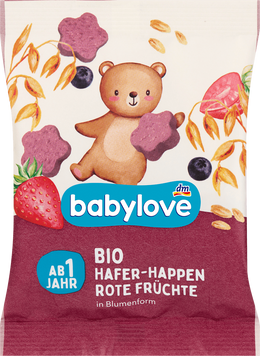 Фруктово-злакові батончики, з вівсом та червоних фруктів, з 1 року Babylove, 40 g 4446 фото