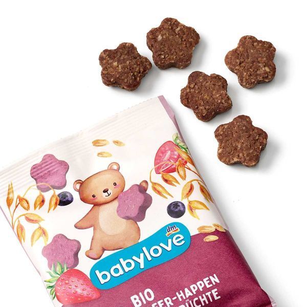 Фруктово-злакові батончики, з вівсом та червоних фруктів, з 1 року Babylove, 40 g 4446 фото