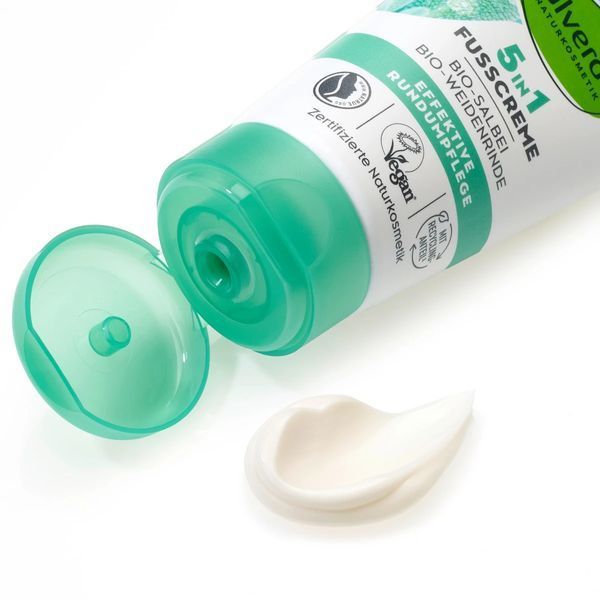 Крем для ніг 5в1 з шавлією та корою верби Alverde, 75 ml 1906 фото